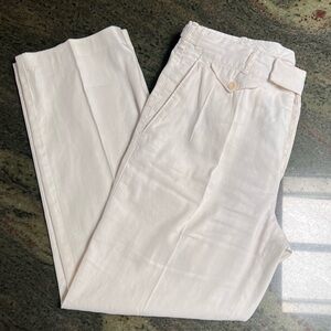 *SOLD*Polo Ralph Lauren Bleeker Linen Cotton Blend Pleated Trousers // 34W x 30L